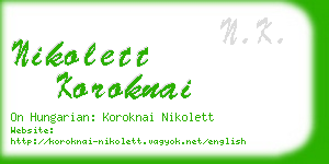 nikolett koroknai business card